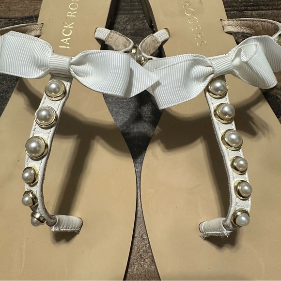 Jack Rogers Sandpiper Bowl Pearl Embellished Sandals - Picture 4 of 7